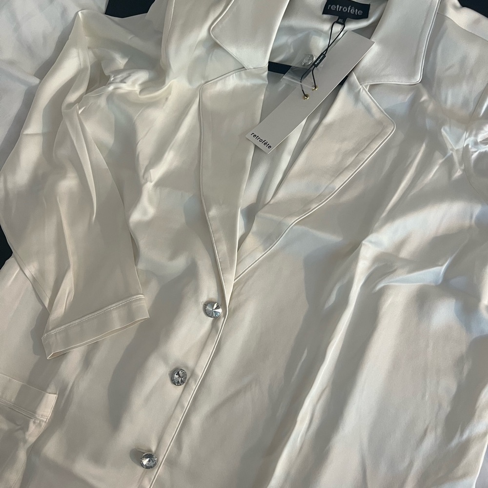 RETROFÊTE Silk Blazer Dress - Picture 4 of 4